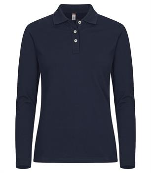 STRETCH PREMIUM POLO LS LADY BLU 580