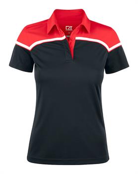 C&B SEABECK POLO WOMEN BLACK/RED 9935