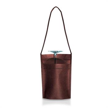 TASCA PORTACALICE FLUTE MARRONE