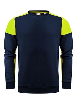 PRINTER PRIME CREWNECK NAVY/GIALLO HV 6021