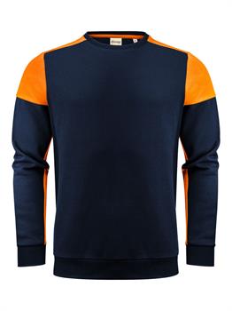 PRINTER PRIME CREWNECK NAVY/ARANCIO HV 6031